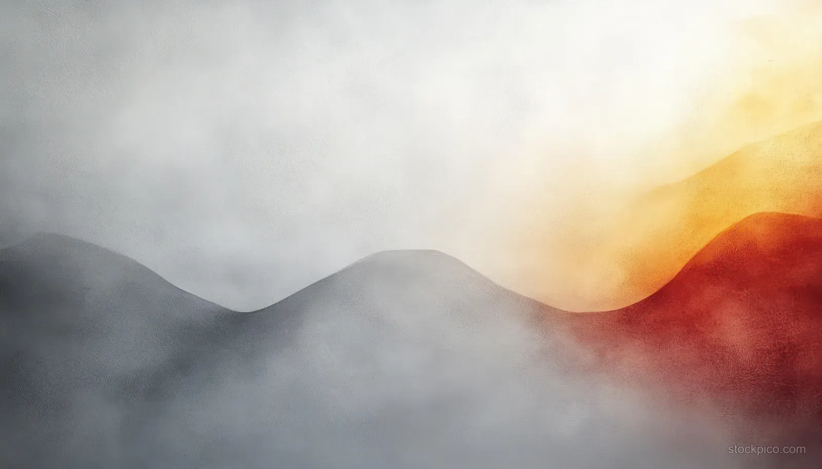 Minimal concrete texture background with dusty gray swirls and warm smoky gradient tones near the edge.