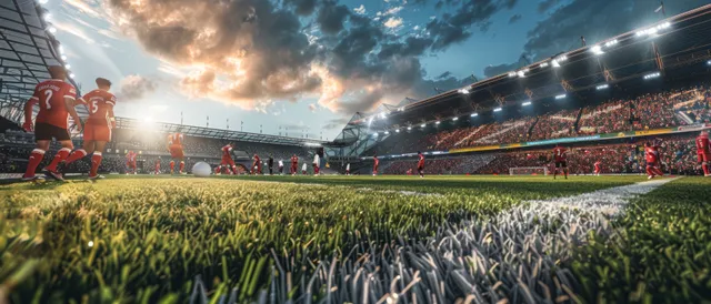 Germany football players regroup before a free kick in a packed Olympic stadium