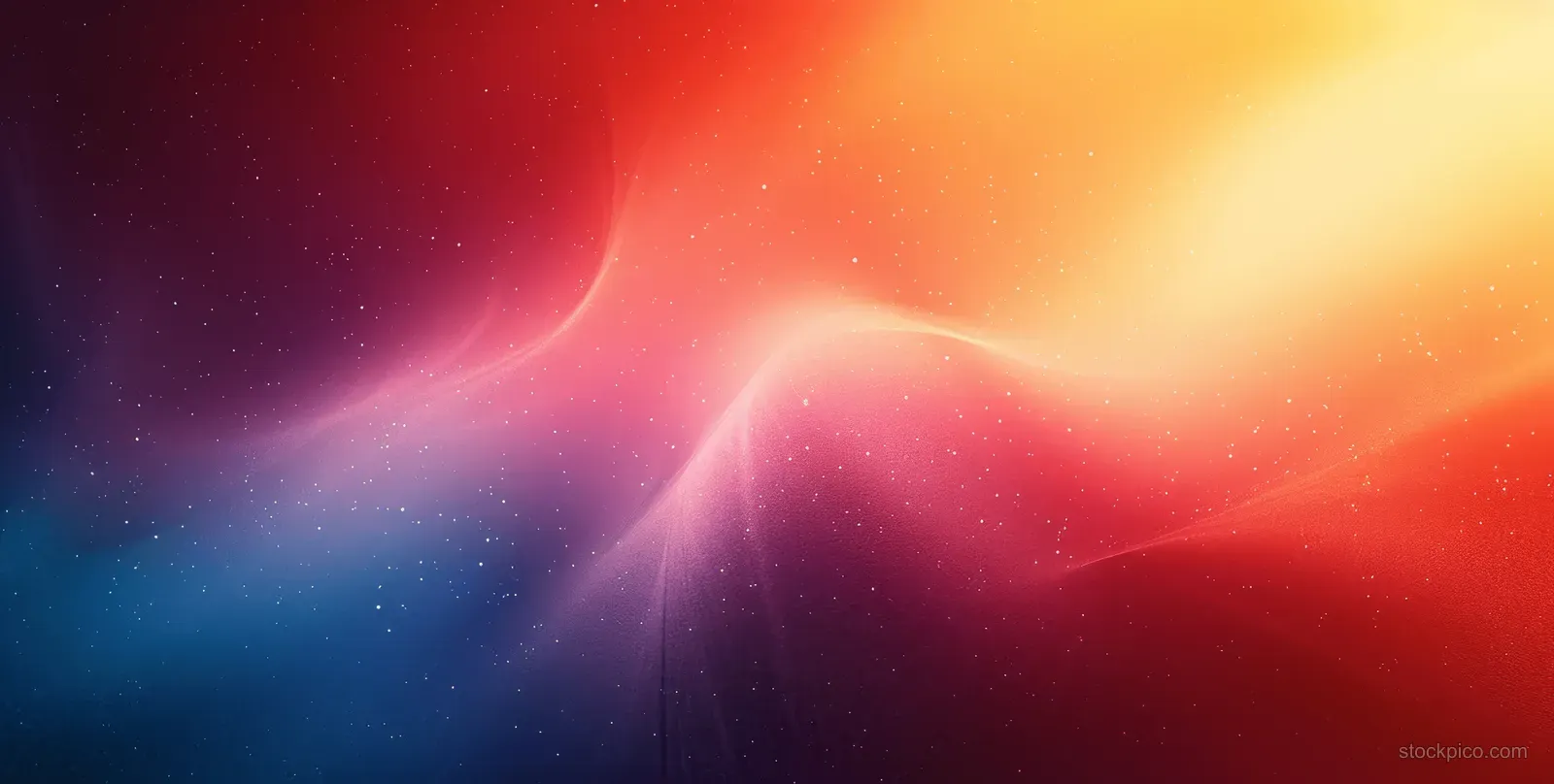 Teal and orange gradient background with a glowing wave center and grainy textured noise.