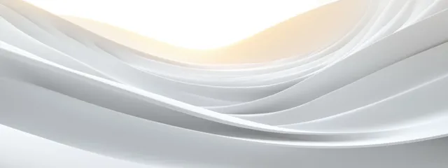 White flowing curves over soft gray background with gentle shadows and depth