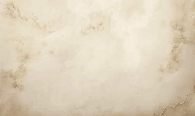 Aged beige cardboard wall texture with faded stains, cracks, and worn paper edges