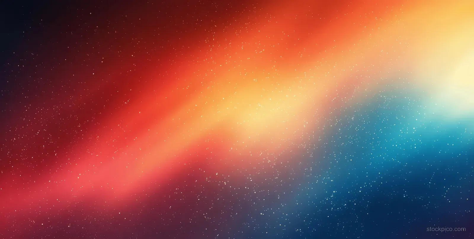 Abstract grainy gradient background blending teal and orange light with blurred streaks and dark edges.