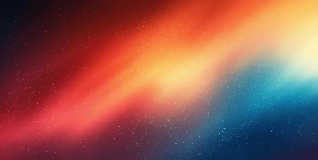 Abstract grainy gradient background blending teal and orange light with blurred streaks and dark edges.