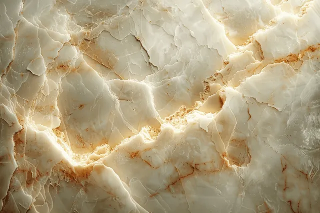 Cream marble surface with flowing beige veins and fine cracked texture filling the frame.