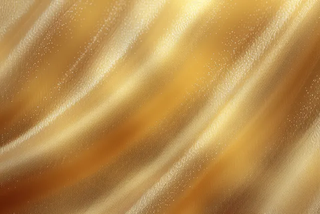 Golden beige satin silk gradient with shimmering drapery folds and soft metallic glow