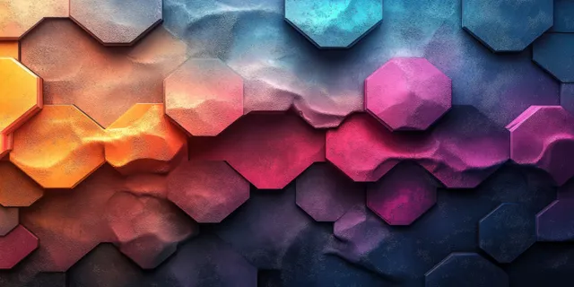Abstract hexagon pattern medical science background with gradient glow and subtle network texture with Pastel To Neon Palette
