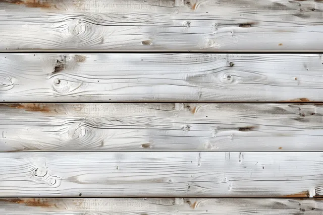 White weathered plank wall texture with vintage paint flakes and horizontal grain