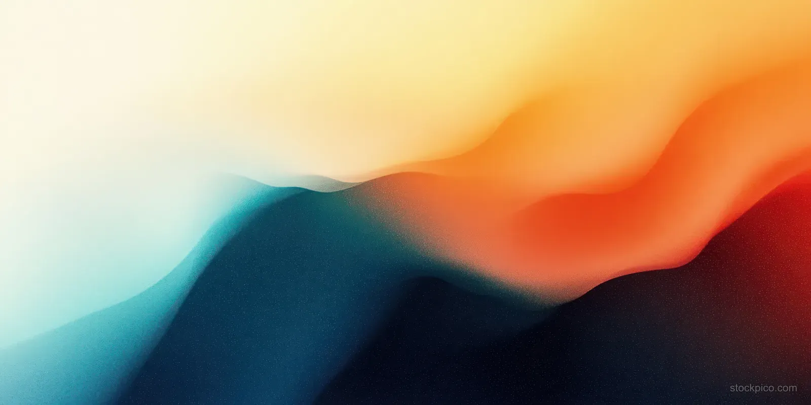 Warm orange and cool teal blurred gradient waves glow like a soft neon backdrop with smooth color flow.