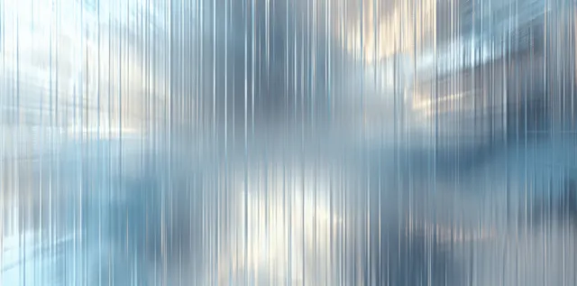 Light blue and silver vertical glass lines forming a soft gradient abstract background