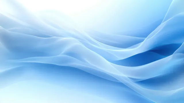 Soft blue flowing watercolor waves with luminous layered gradients