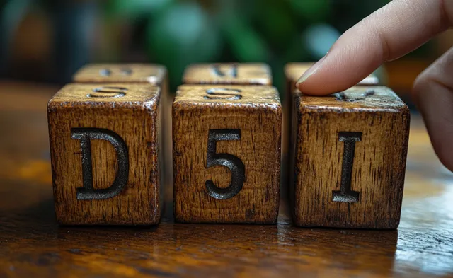 Hand rotates wooden blocks showing DSM-4 to DSM-5 transition for diagnosis updates