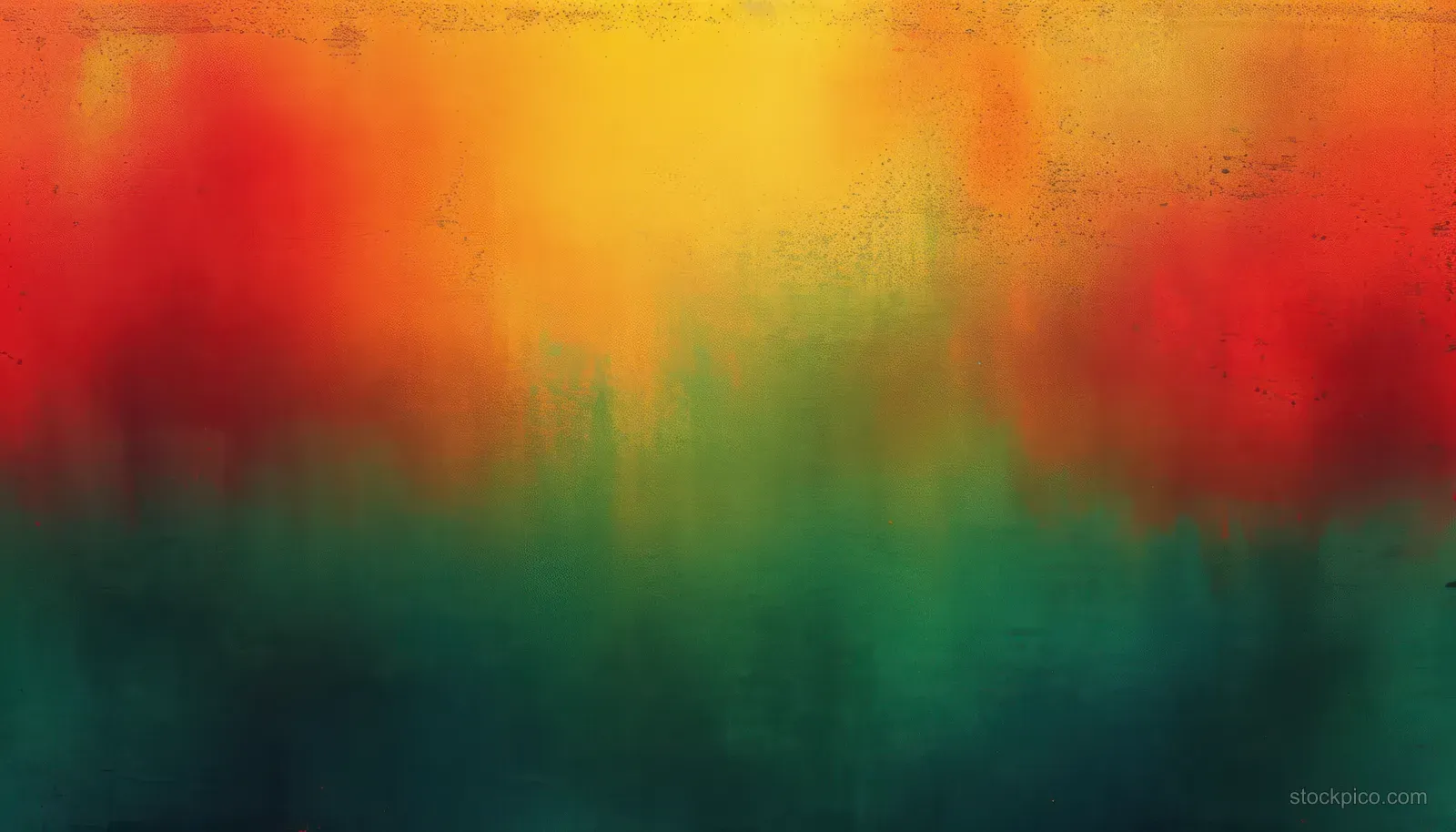 Abstract background with orange and red glow blending into green and teal gradient.