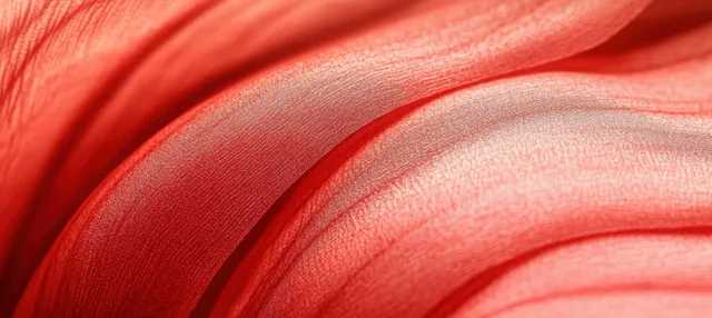 Red fabric weave texture close-up with soft folds and gentle side lighting