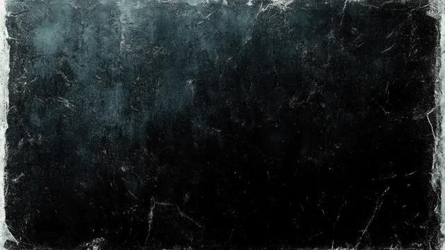 Grunge dark textured background with scratches, worn edges, and faded blue-gray weathering