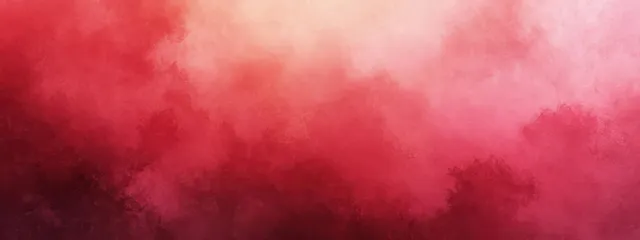 Smoky red and pink textured gradient clouds blend across an abstract background.