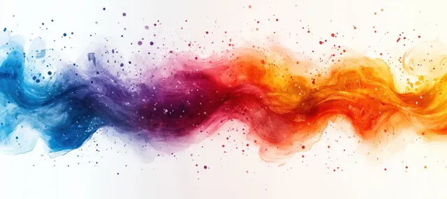 Watercolor ink wash forming flowing pastel numbers with sparkly splatter accents