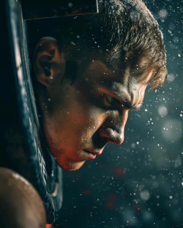 A Russian weightlifter holds a barbell in a gym, chalk dust and intense focus visible before lifting 109 kg.