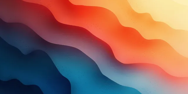 Abstract dark gradient background with grainy texture and soft orange and blue waves creating a warm, artistic atmosphere.