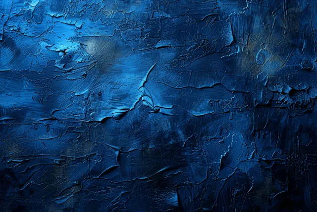 Navy blue grunge concrete wall texture with cracks and chipped paint close-up