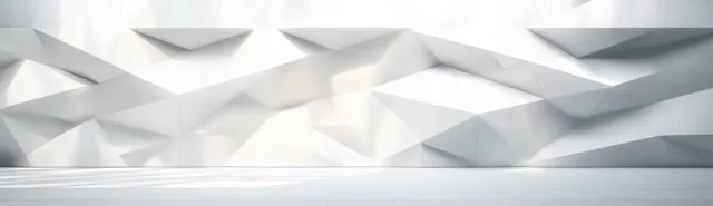Futuristic geometric wall pattern with soft shadows and layered 3D angles