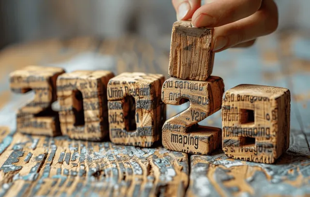Hand stacks wooden blocks showing the years 2024 and 2025 on a budgeting document background.