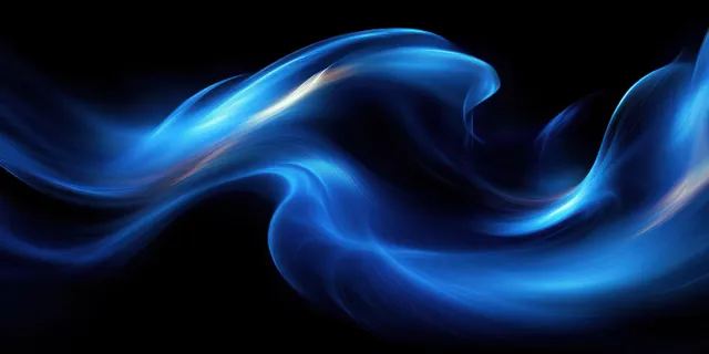 Sleek abstract background with flowing blue light waves and soft glowing gradients on a dark backdrop.
