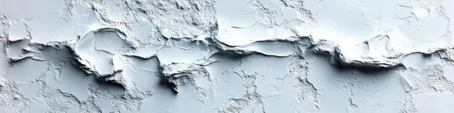 Textured White Foam Surface with Cracked Abstract Plaster Detail