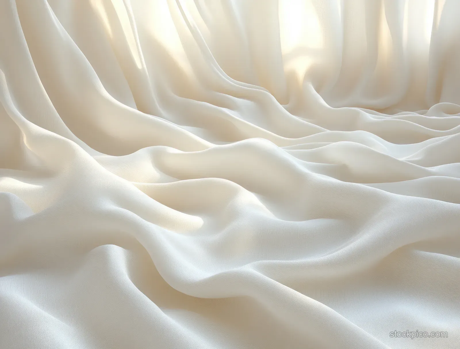 White women's tank top fabric with soft folds and visible stitching on a plain studio background.