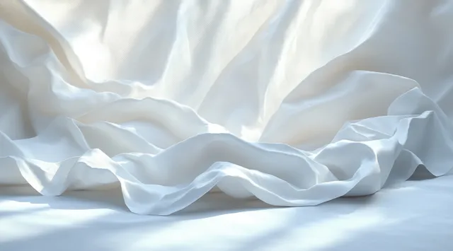 Crumpled white paper poster mockup with high-key lighting and textured creases, suitable for modern print designs.