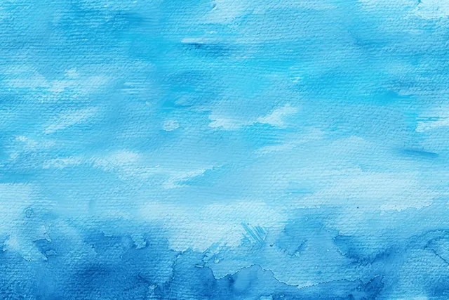 Light blue watercolor painted surface with white streaks and mottled brush texture.