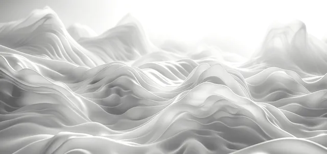 Silver white wavy abstract gradient background with smooth flowing texture and soft highlights
