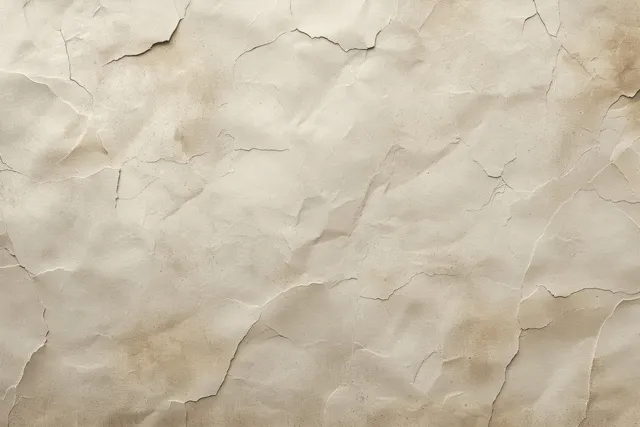 Weathered beige concrete wall texture with cracks and worn plaster surface