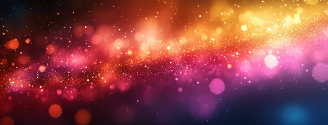 Glowing green blue white grainy gradient abstract texture with bokeh particles