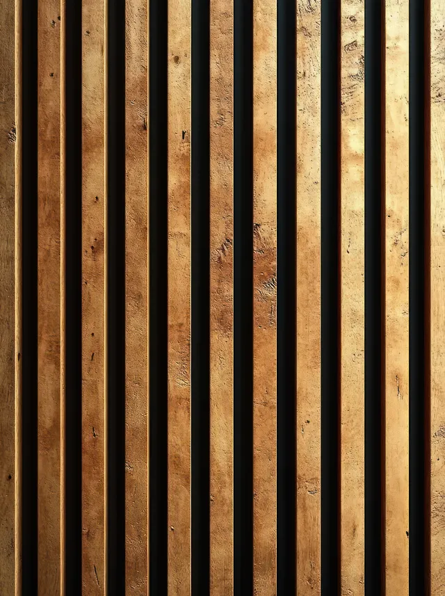 Vertical rustic wooden planks divided by narrow dark gaps, showing weathered grain texture.