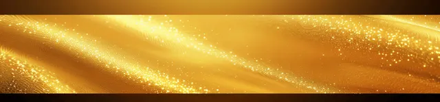 Golden satin-like gradient background with flowing light bands and fine sparkle.