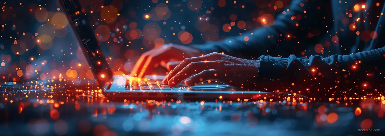Businesswoman typing on laptop while AI document and database icons appear above a digital filing interface.
