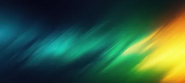 Green and blue gradient abstract background with glowing light streaks and soft haze