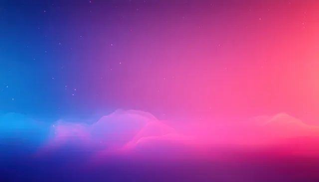 Pink and blue neon gradient abstract studio backdrop with soft horizon glow