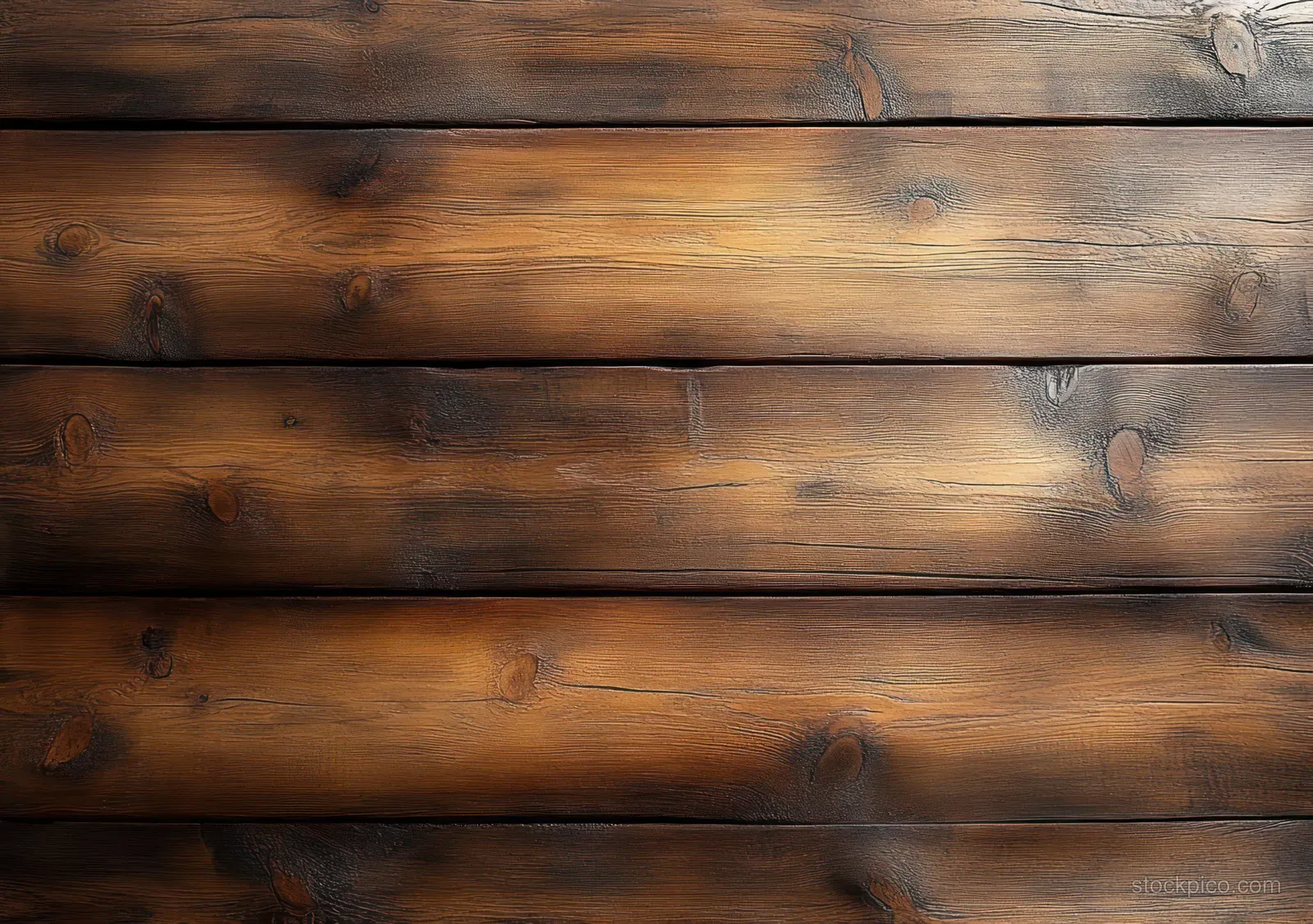Close-up of horizontal wooden planks with warm grain, knots, and weathered texture.