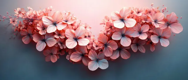 Soft Pink Flower Cluster with Gentle Light and Bokeh Background
