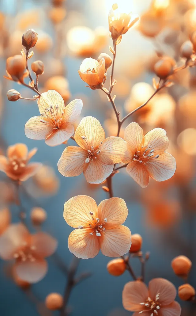 Dried blossoms tied with twine on natural fabric in soft warm light for rustic home decor.