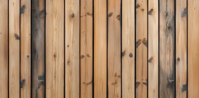 Vertical light wood planks with visible grain and knots shown under soft natural light.
