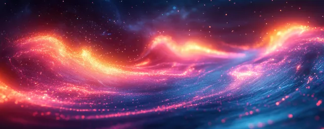 Cyberpunk neural data stream flowing through glowing network tunnels in futuristic digital sky