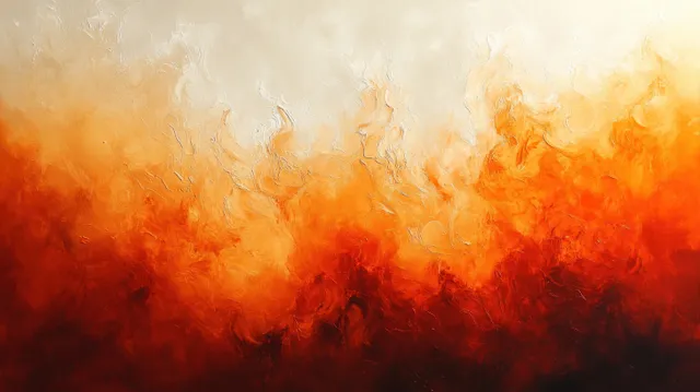 Warm textured abstract watercolor fog with organic orange and gold gradients