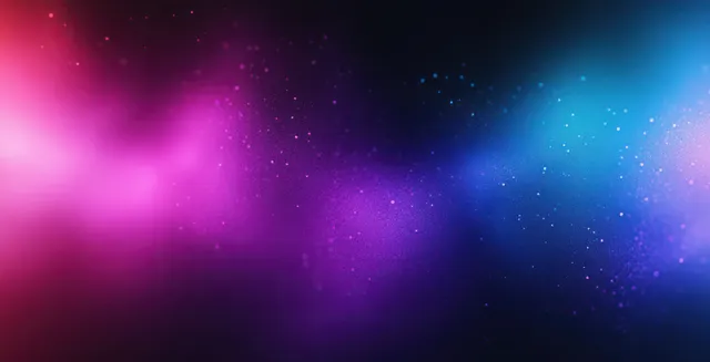 Purple-to-teal abstract gradient with soft bokeh glow and drifting haze