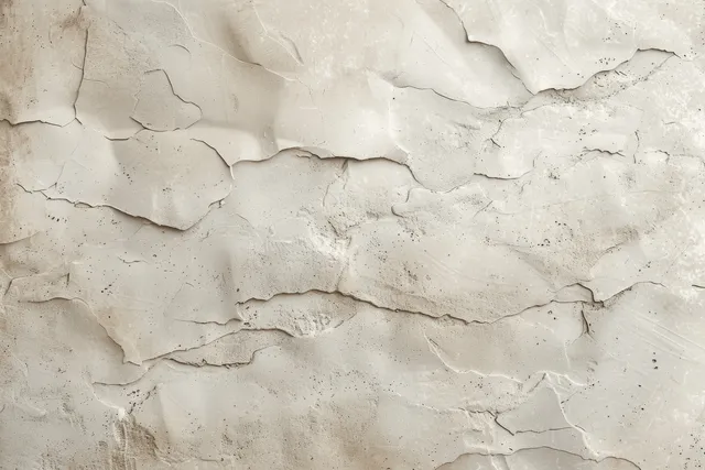 Beige cracked concrete wall surface with exposed stone texture and subtle stains.