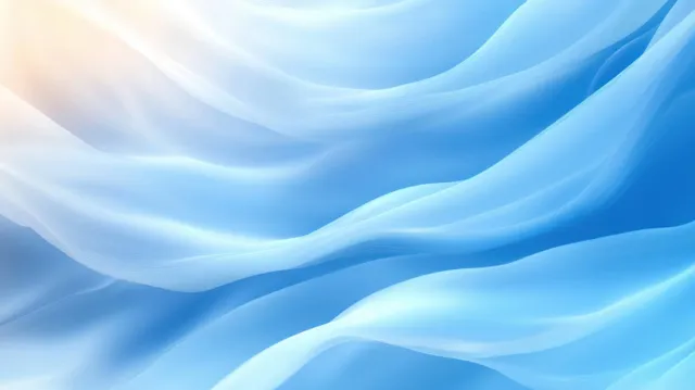 Gentle blue watercolor waves with soft gradients and subtle light haze