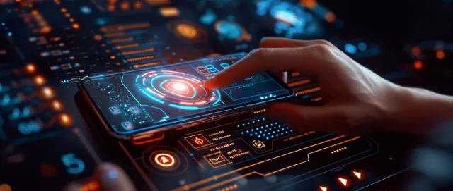 A digital shield symbolizes two-factor authentication and encrypted access to protect against phishing and cyber threats.