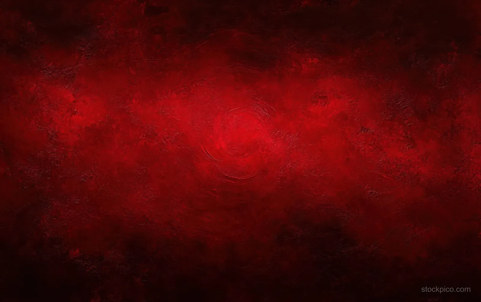 Deep red abstract background with swirling grunge textures and soft lighting depth.