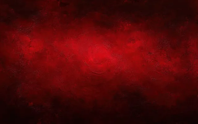 Deep red abstract background with swirling grunge textures and soft lighting depth.
